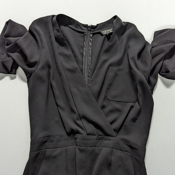 Top Shop Size 6 Black Crepe Romper - Picture 4 of 11